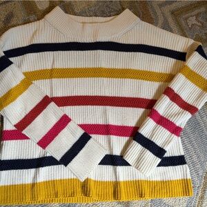 J. Crew The Reeds Rainbow stripe Crewneck sweater size XS
